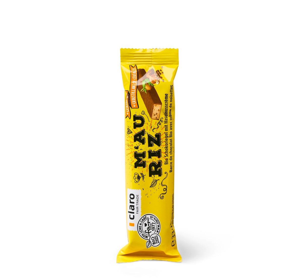 M&#39;au Riz Chococrisp-Riegel BIO 33g