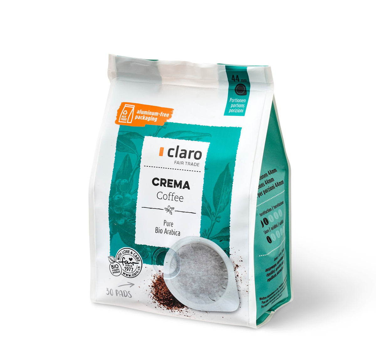 Café Crema BIO en portions (44mm) 30x7g